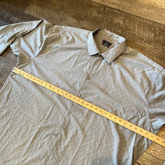 NWT Shaquille O'Neal Big Tall Button Down Long Sleeve Pattern Dress Shirt 4XLG - Picture 6 of 12